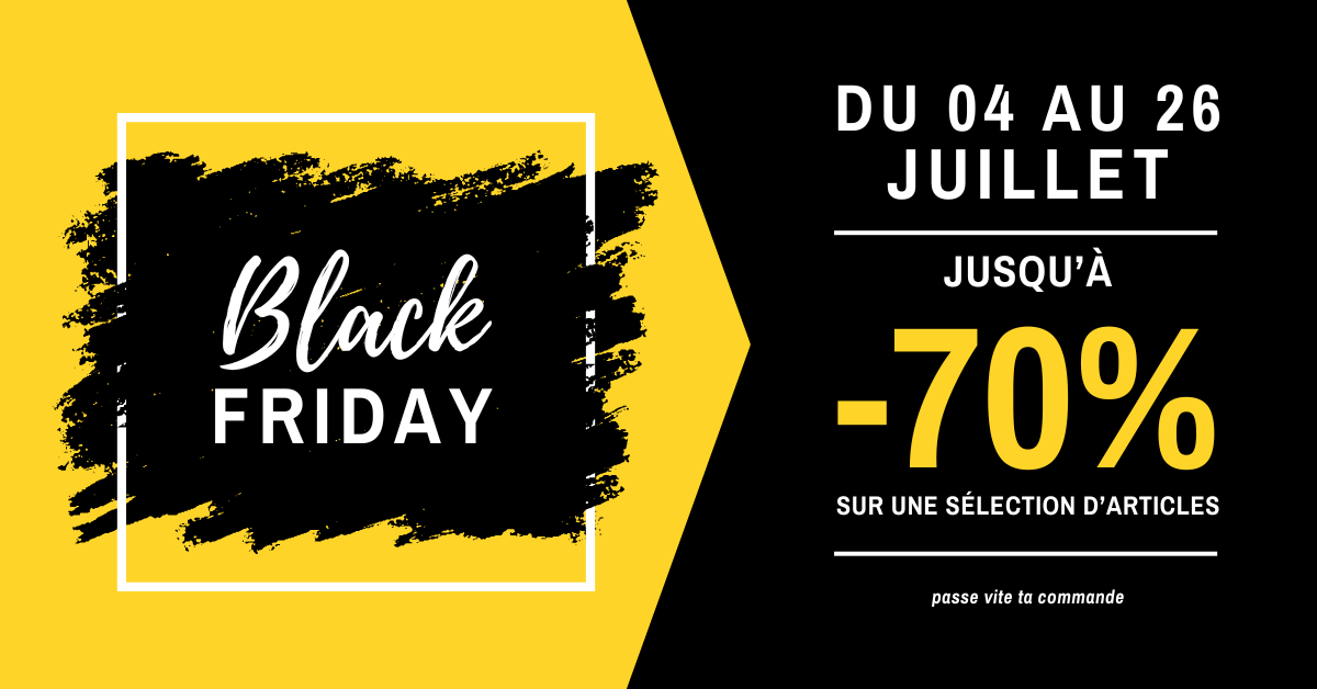 Bannière Facebook Black Friday Soldes Simple Jaune Noir (1)